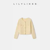 【LILYLIKES】山茶花钉珠针织长袖开衫