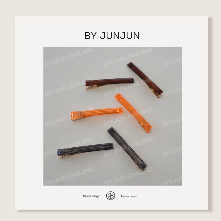 BYJUNJUN【果冻发夹】韩国亚克力一字夹