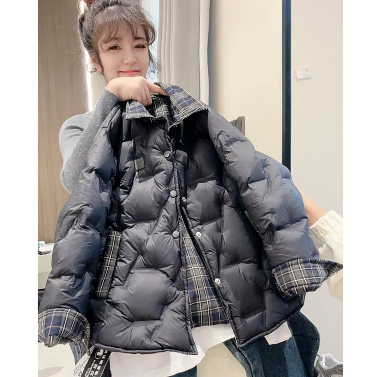 男童冬季双面穿加厚羽绒服新款中大童冬装翻领保暖外套XT822