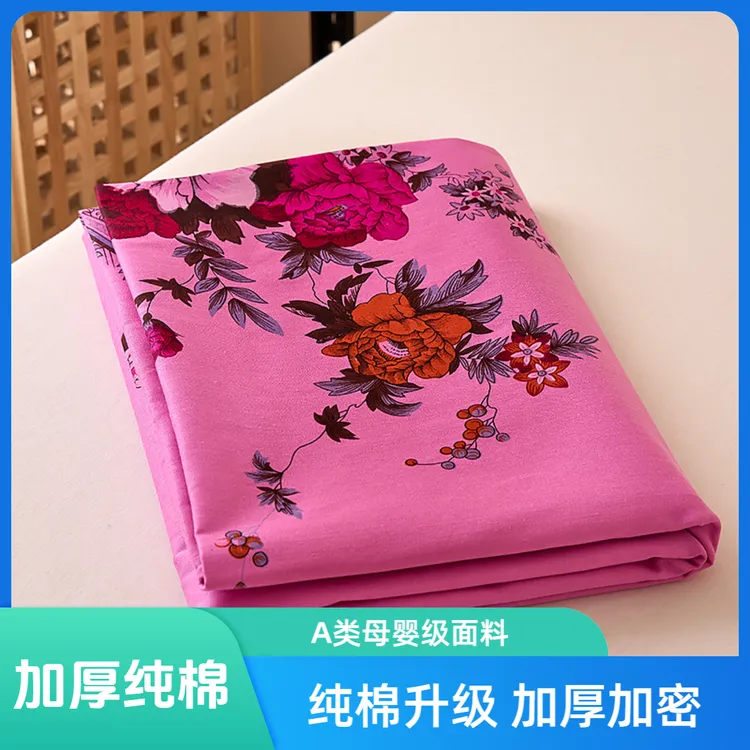 正宗国民床单纯棉老粗布床单印花加厚透气床单斜纹双人被纯棉床单商品图