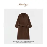 曼辰manchenh"隆冬之礼"重磅100牦牛绒翻领慵懒风针织大衣外套