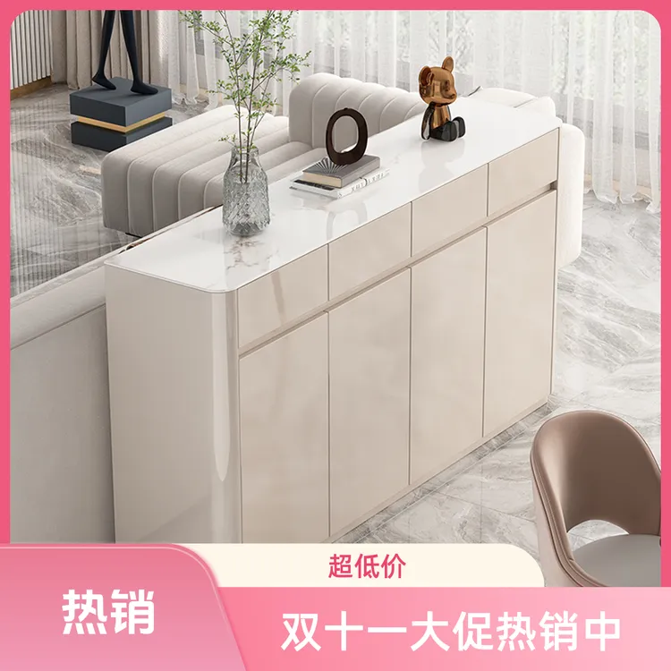 轻奢家用门口入户鞋柜现代简约玄关柜隔断高颜值大容量烤漆鞋柜