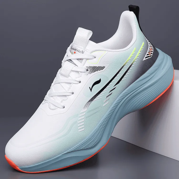 李宁旗下SHOEBOX/鞋柜男鞋2025夏季薄网透气运动鞋轻便软底跑步鞋