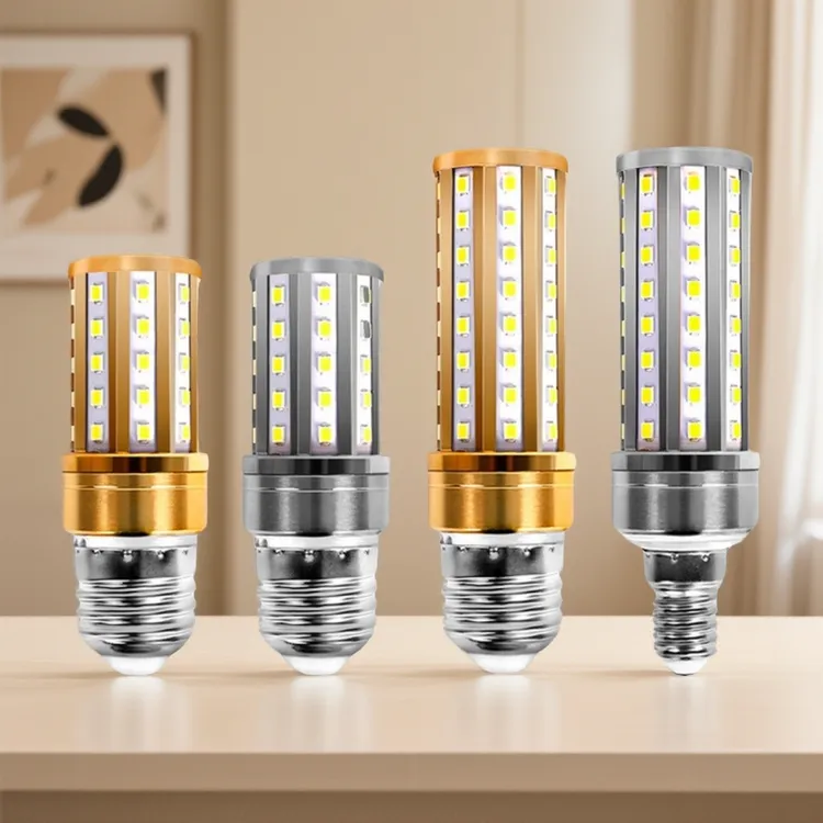 led超亮玉米灯光源三色变光节能220V家用工程高亮E14 E27螺口灯泡