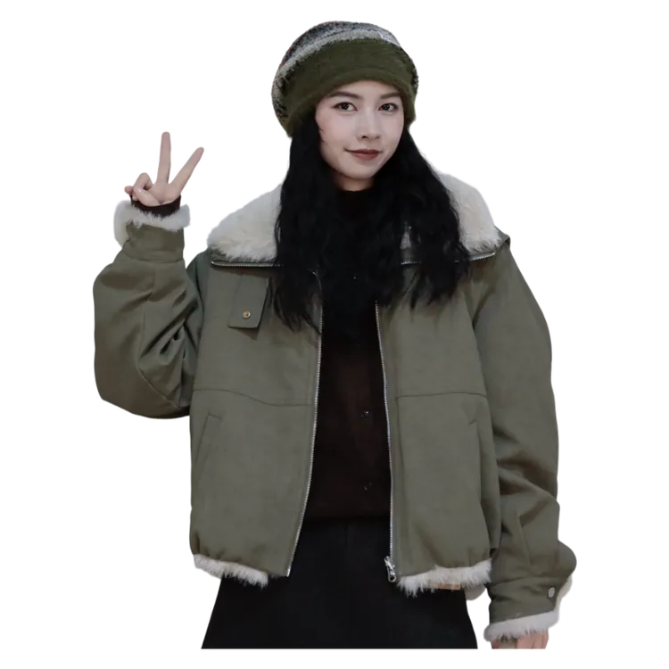 25冬季新品LIUKE留刻磨砂羊皮两面穿短款外套38451022511