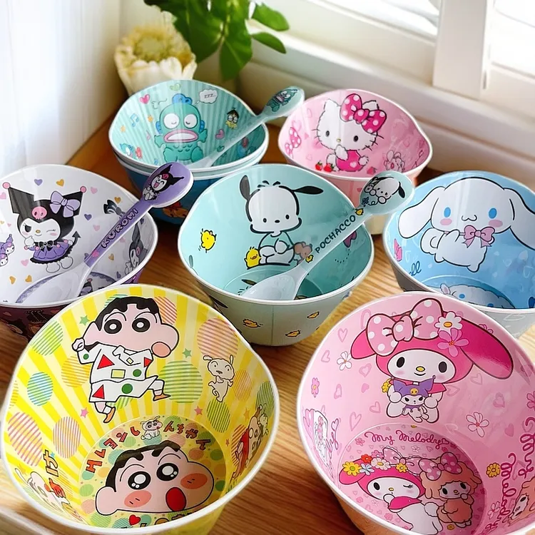 网红蜜胺仿瓷卡通碗 575ml大容量吃饭碗汤碗面碗耐摔耐用多种用途