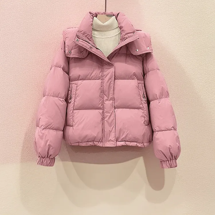 棉袄女新款大码连帽棉衣女士2025短款棉服冬季小个子外套