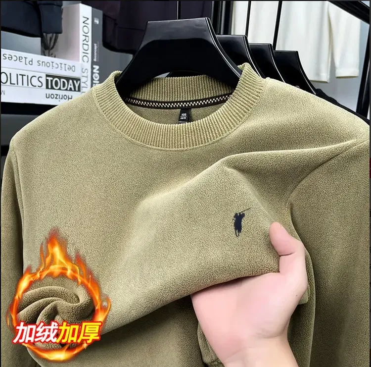 【7A抗静电自发热】双面加厚奥粒绒冬季长袖T恤休闲保暖套头打底