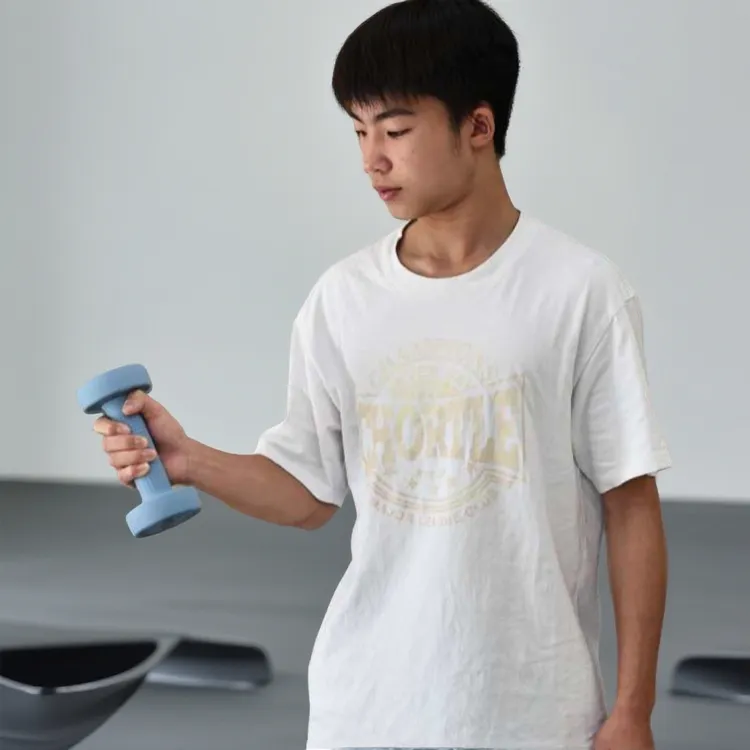 全包胶实心纯铁哑铃家用健身力量训练锻炼手臂适用男女时尚花纹款