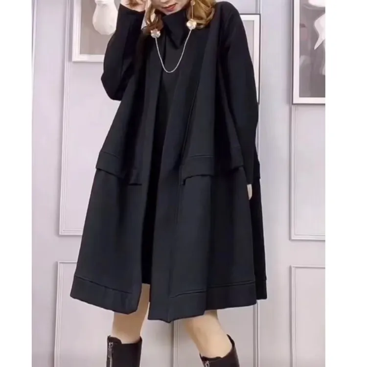 《雪儿宠粉》大气外套时尚百搭倾国大领高级感显瘦宽松中长外套