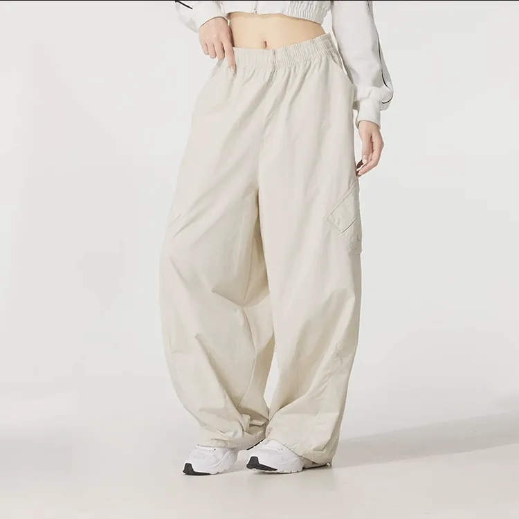 【滔搏联动】Nike耐克阔腿裤运动梭织透气流光风降落伞HM6145-104