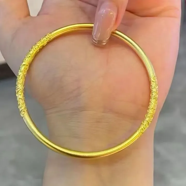 【小鹏黄金】足金999卷草纹手镯28.11
