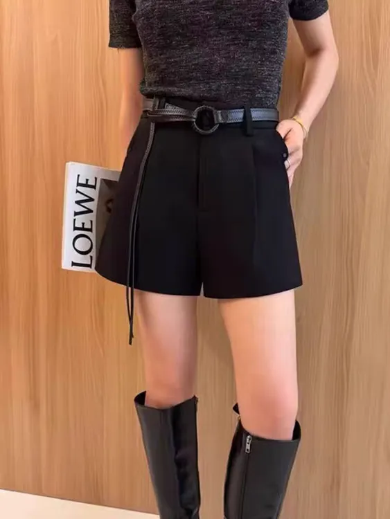 Nalian/拿恋豆子优选-秋季高腰显瘦休闲百搭西装短裤女 DZ98621