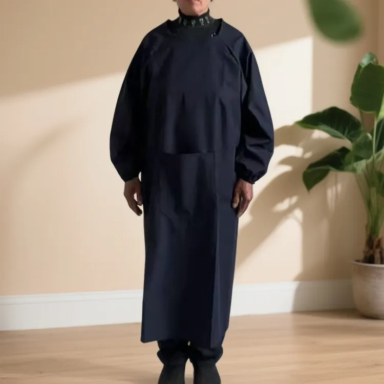 工作服防水防油长袖成人罩衣薄款工作家用围裙厨房耐脏加大加肥