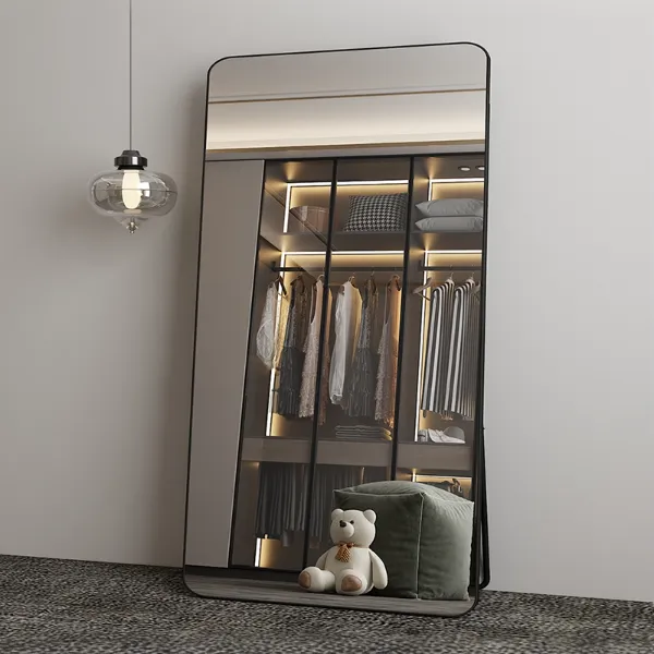 全身落地镜子家用女生卧室网红穿衣镜化妆镜自拍立体服装店试衣镜