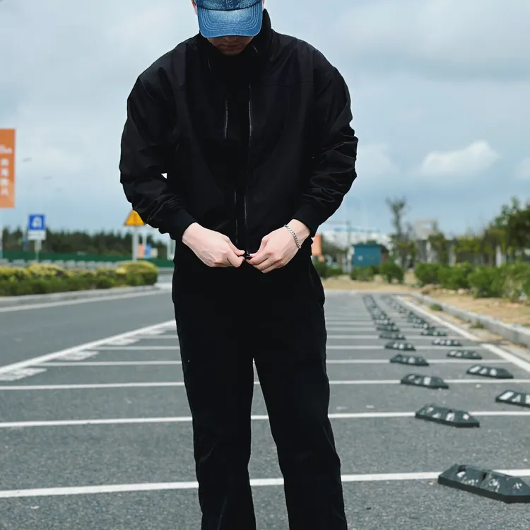 2025美式教练夹克三防立领休闲纯色复古秋款户外工装飞行百搭外套