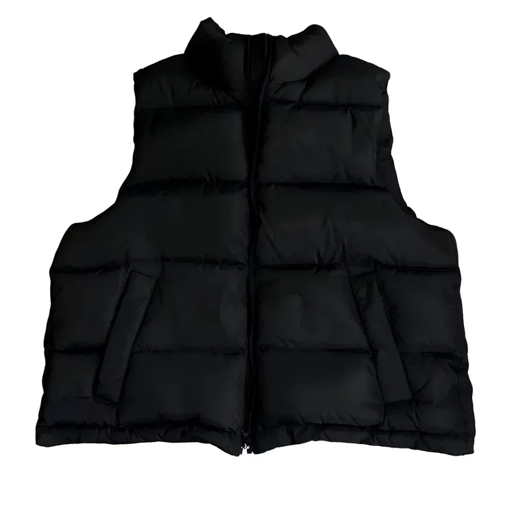 EANSSY G秋冬新款立领黑色宽松拉链羽绒马夹叁NA2510C054