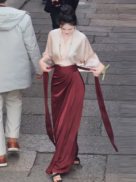 新中式 女国风高端精致清冷古风连衣裙3001