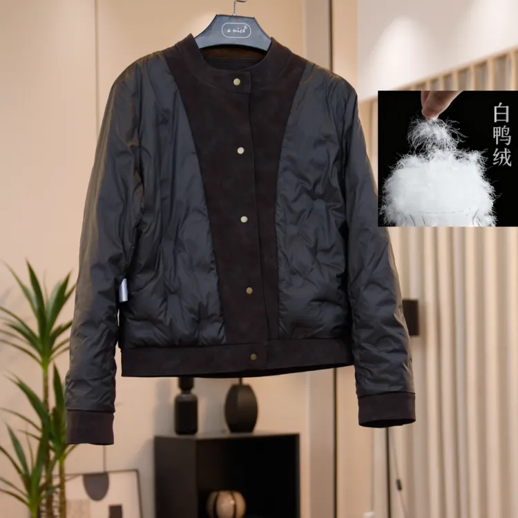 【有羽绒/有单层】2025新款皮衣SSS级反绒翻毛绒新款外套洋气皮衣