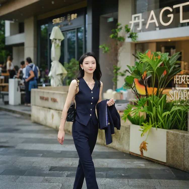 职业西装套装女马甲三件套高级感收腰显瘦季新款通勤休闲西服正装