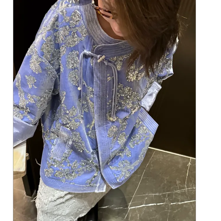 【UUUUP专属】密扇暮山紫外套新中式丝绒手工M244B11025901