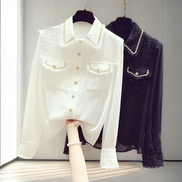 哥弟阿玛施正品2025秋季新款白色长袖洋气白衬衫女款外穿衬衣上衣