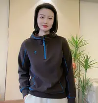 【高品质】冬季加厚休闲套头半拉链帽衫 77550#