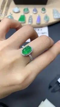 翡翠戒指18K金镶嵌貔貅【无服务费】