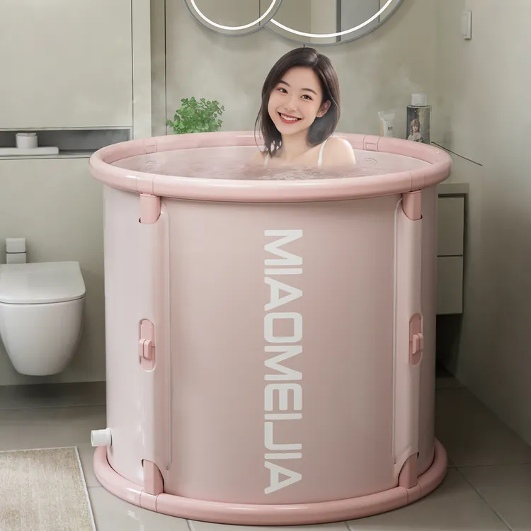 【2025上新免安装成人洗澡】大泡澡桶大人可折叠浴桶家用加厚