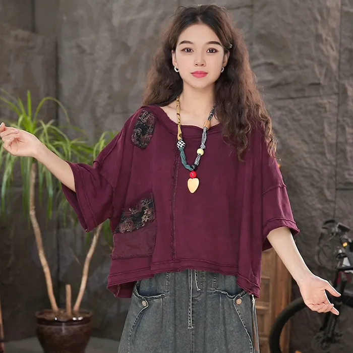 LL100%棉夏季短袖T恤女装大码宽松半袖显瘦上衣