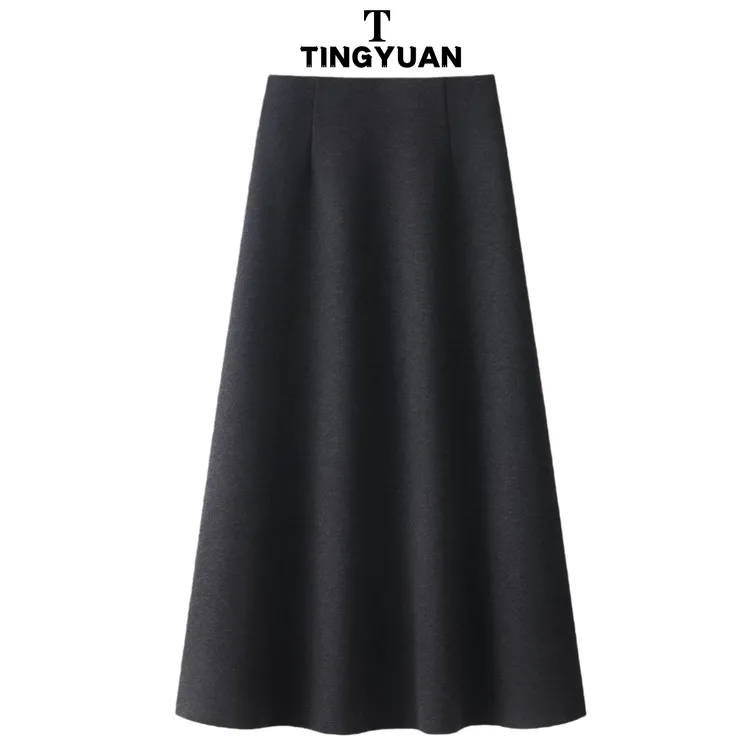 桑蚕丝羊毛半身裙2025新款高腰百搭A字裙