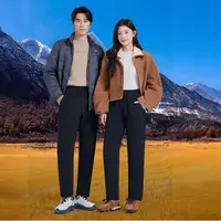 【加绒加厚】男女同款直筒宽松抽绳防水防风火山一号热能裤2526