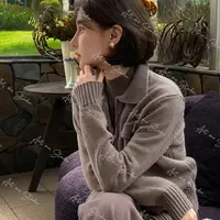 【ART ME】经典绵羊毛慵懒随性三色拉链针织超显瘦上衣w24573