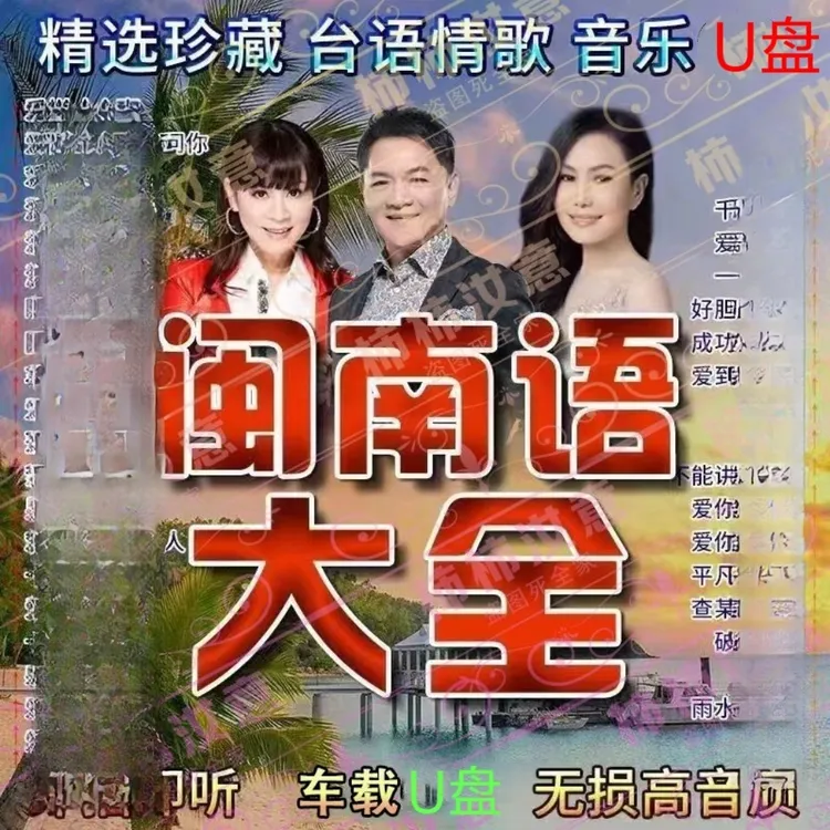 闽南语歌曲汽车载U盘台语情歌经典老歌金曲无损高音质车用USB优盘