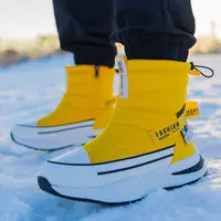 男女同款雪地靴加厚保暖棉鞋黑色男士防水防滑雪地靴子冬季爆款鞋
