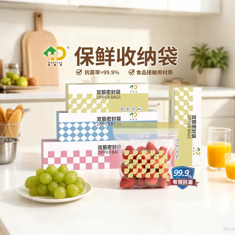 【好易得】食品级抗菌密封袋加厚延长保鲜袋家居整理收纳袋母婴分装