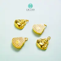 吊坠足银 石惑珠宝~足银大肚佛约15*15mm吊坠~多样性发一