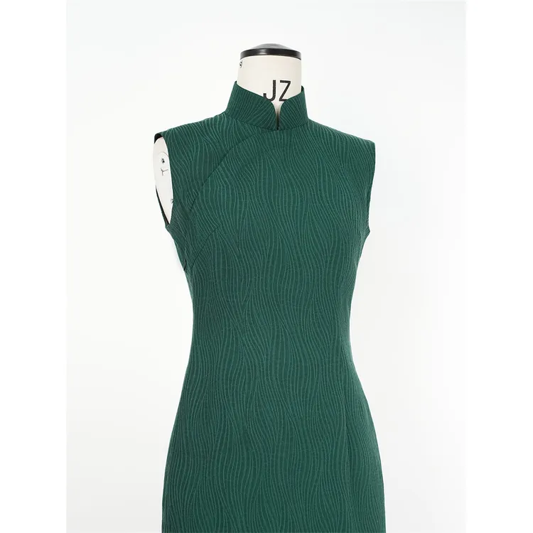 古醒简慧旗袍【青曳】冠乐绉香云纱30姆米旗袍GXJ46001-13-133