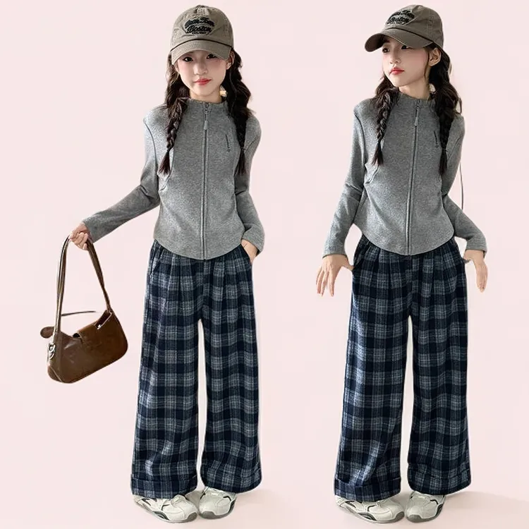 女童运动套装春秋新款女孩外套卫裤两件套韩版休闲童装衣服秋装