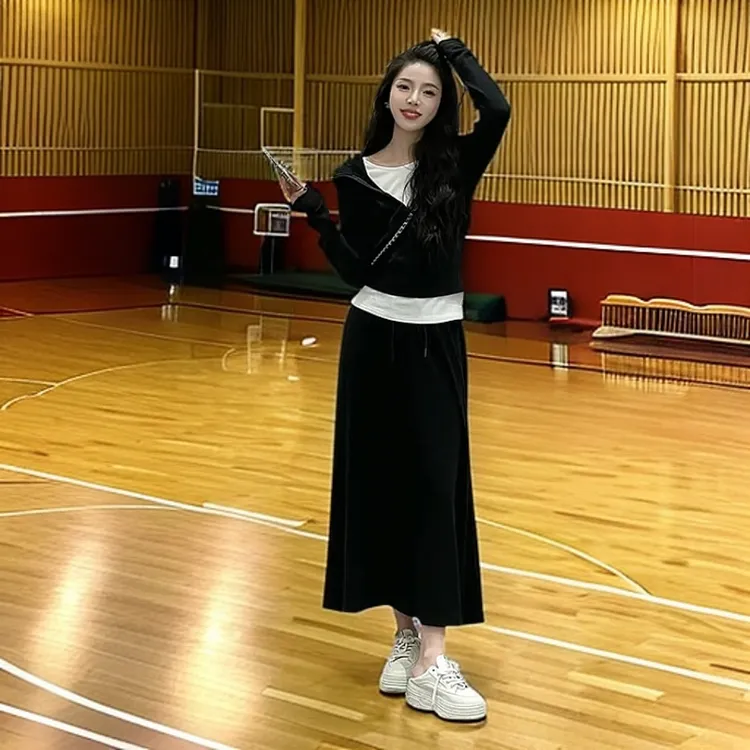 萱文姿小香风洋气女装套装夏装新款两件套裙子爆款少女风INS时尚