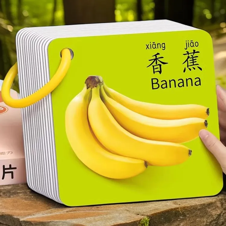 动物卡片早教认知儿童识字看图识物认字益智玩具早教动物认知闪卡