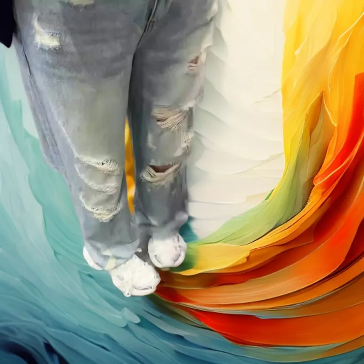 2025夏季新款高街潮酷破洞牛仔裤梨形身材高腰宽松显瘦直筒裤长裤