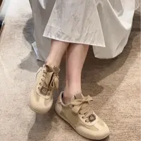 宝丫轻奢  女式复古时髦百搭系带德训休闲鞋K3830
