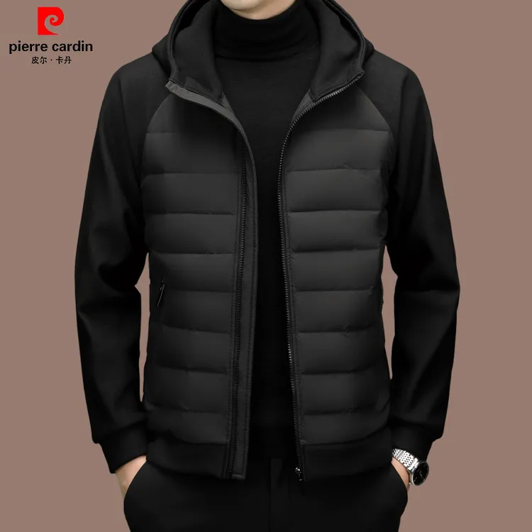 皮尔卡丹 大牌羽绒男高档棉服外套秋冬休闲百搭时尚款保暖防寒潮
