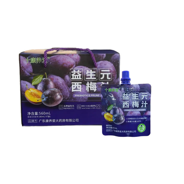 +康养堂益生元西梅汁果蔬饮料80ml×7袋西梅果饮