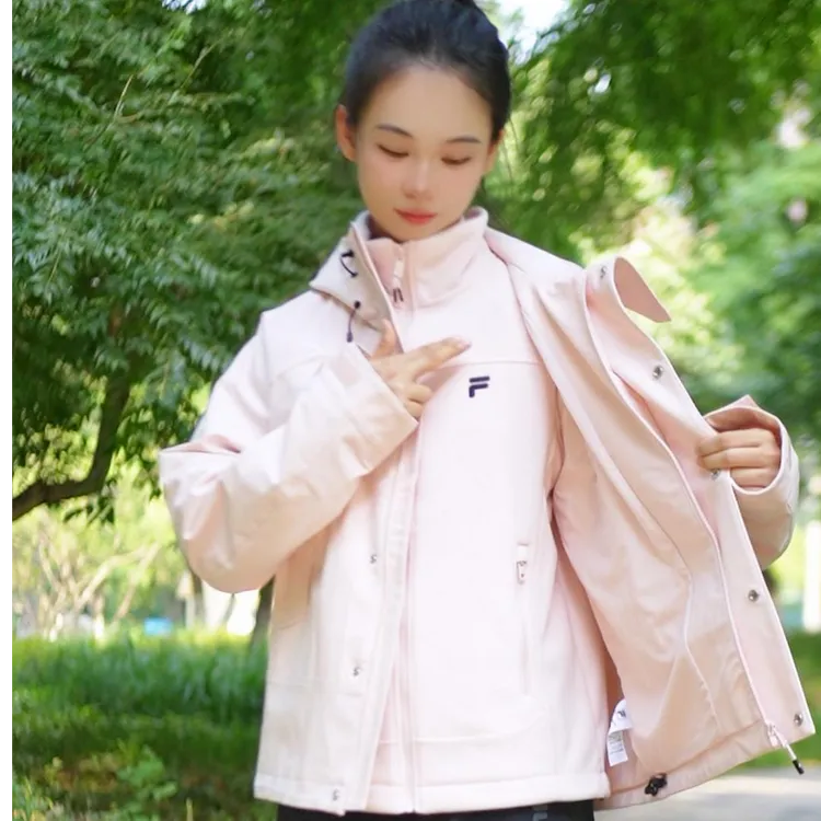 斐乐【双11】【可拆卸三合一】男女款防风防水户外运动两件套梭织