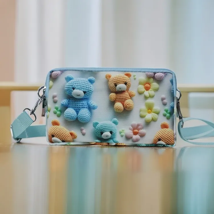 手机包多层款单肩斜跨女士潮流拉链女士手机包洋气手拎包小包包