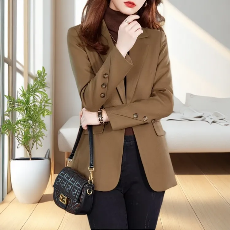 【欧若风】早春外套女薄款显瘦职业正装休闲西装上衣女装女款高端