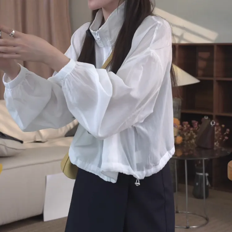 2025新款是时尚百搭轻透薄休闲宽松纯色薄款防晒外套LK2502716