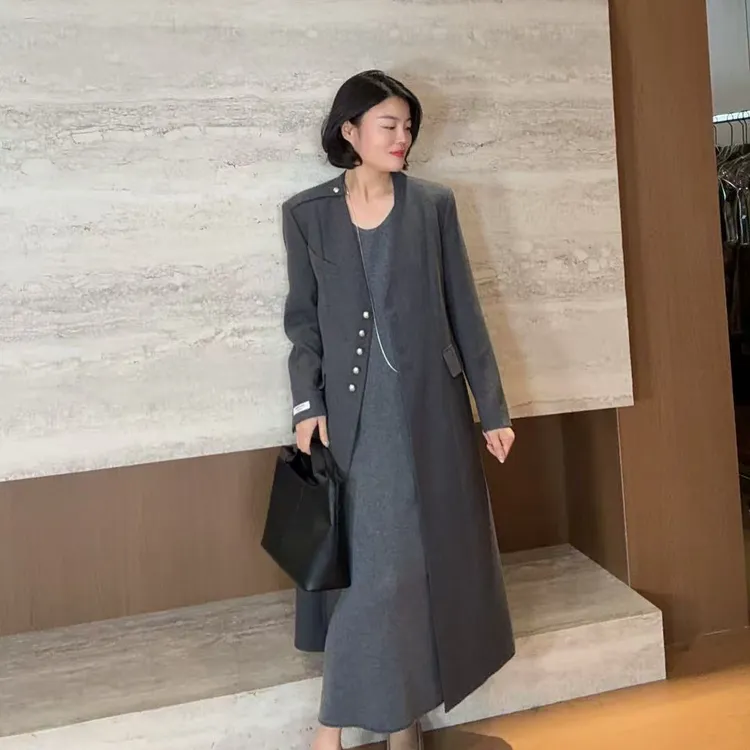 TANTAN 气质显瘦宽松韩版秋冬大衣毛呢外套3227